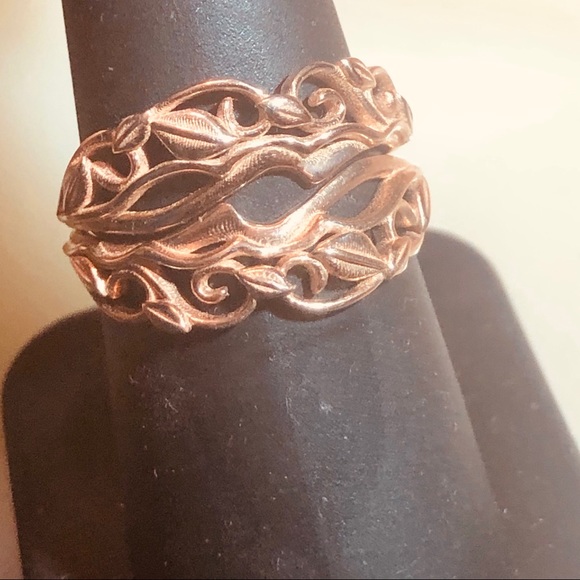 14K Rose Gold 3-Piece Morganite Wedding Set - Picture 15 of 16